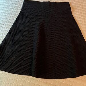Cabi Amelie black knit fit flare skirt womens small knee length